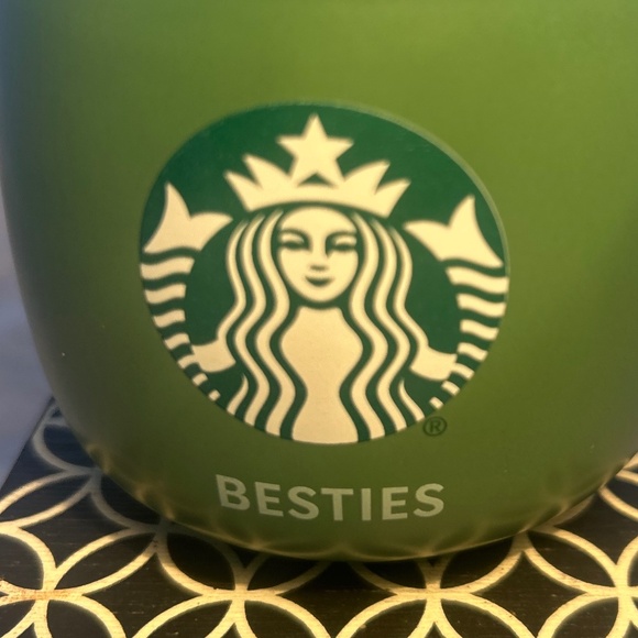 Starbucks Bestie Green Stoneware Coffee Collector's Mug 12oz Never-Used - Picture 2 of 11